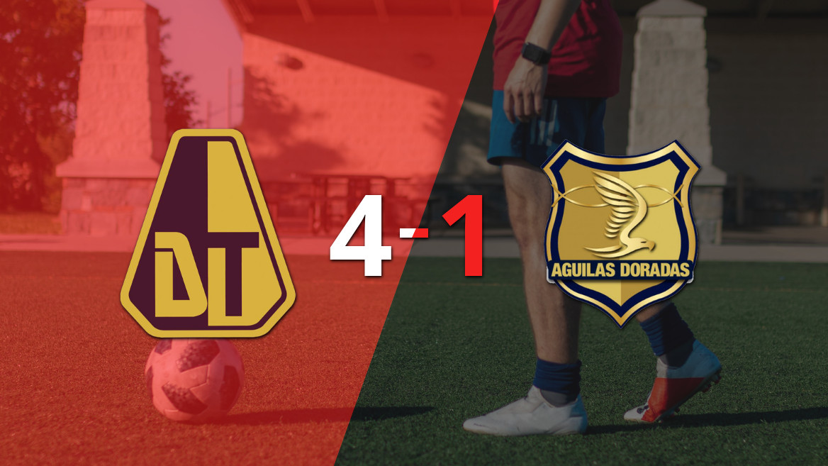 Tolima Reverses the Score and Thrashes Águilas Doradas Rionegro 4-1