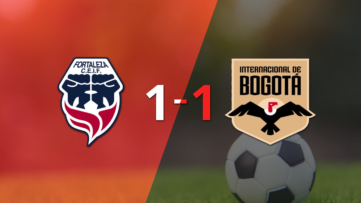 El Fortaleza FC y Internacional de Bogotá firman un empate en el Metropolitano de Techo