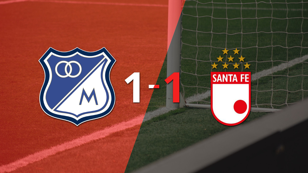 Millonarios y Santa Fe empatan en un emocionante clásico bogotano en El Campín