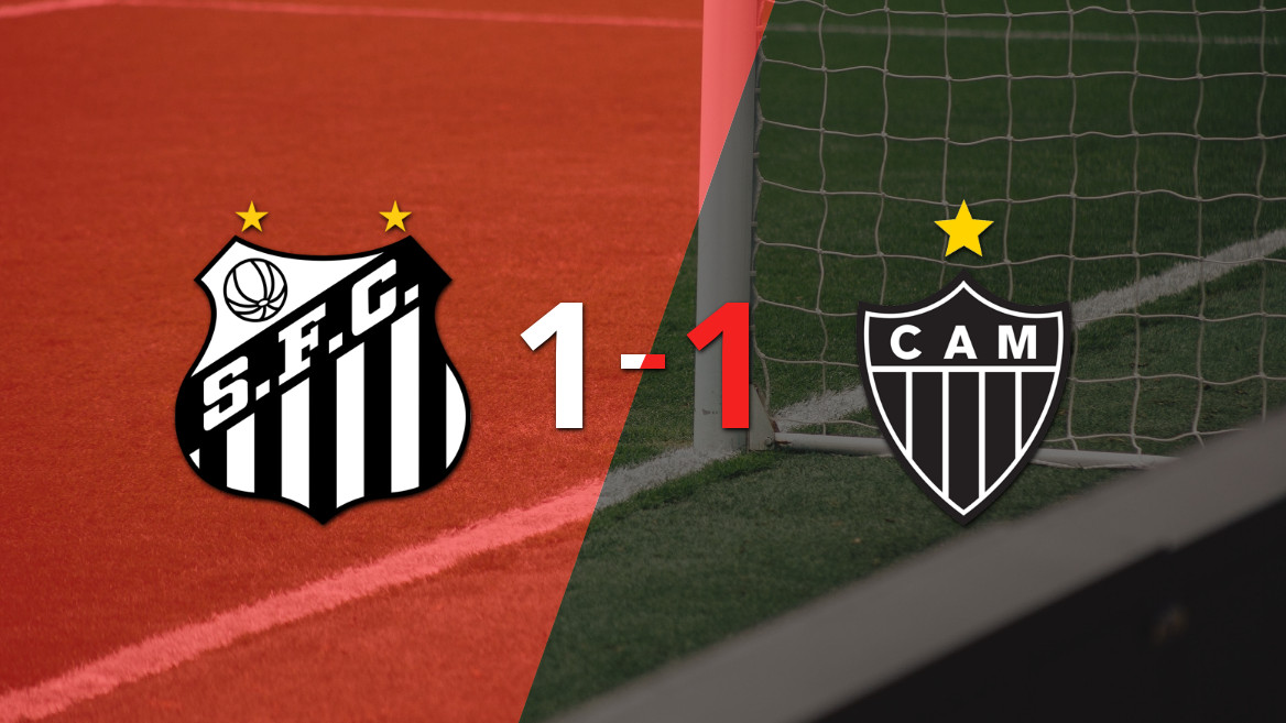 Empate en casa para Santos ante Atlético Mineiro