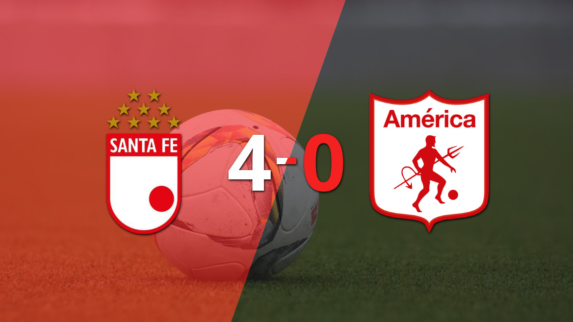 Santa Fe avanza a Semifinal tras vencer 4-0 a América de Cali