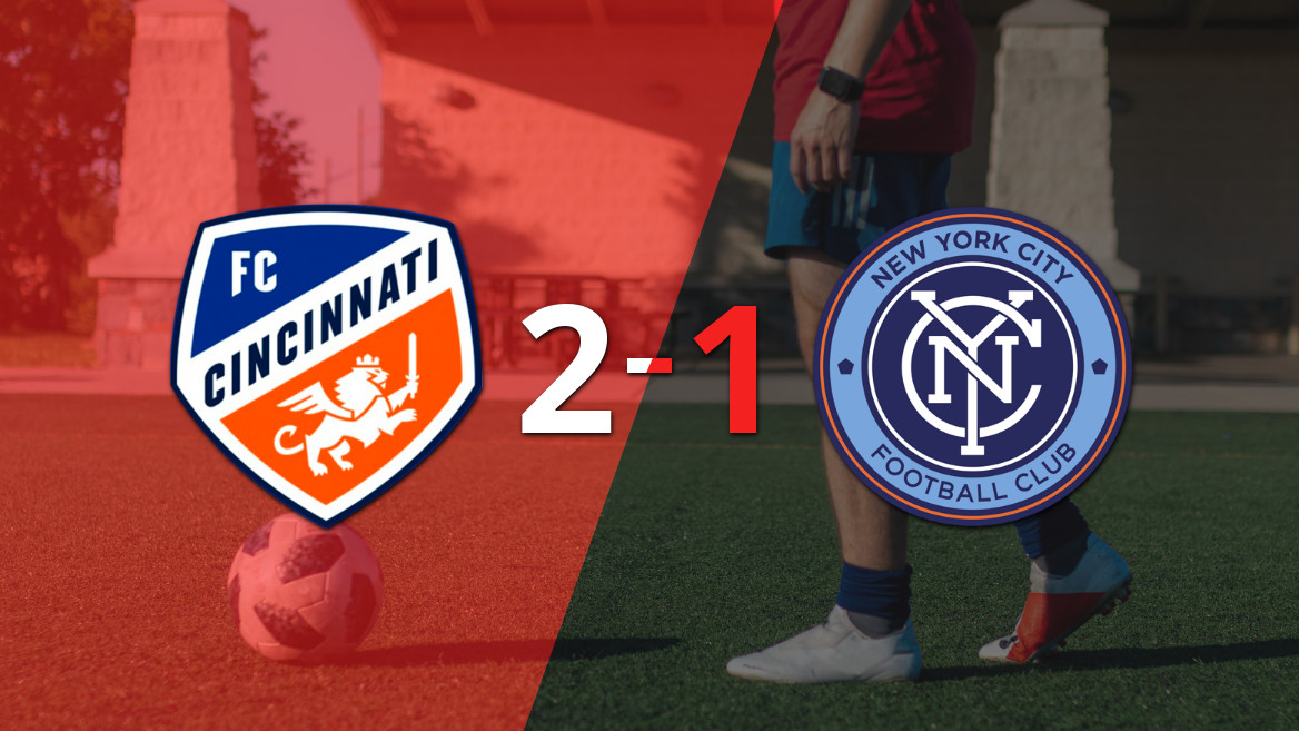 FC Cincinnati se impone 2-1 a New York City FC con un gol en el tiempo de descuento