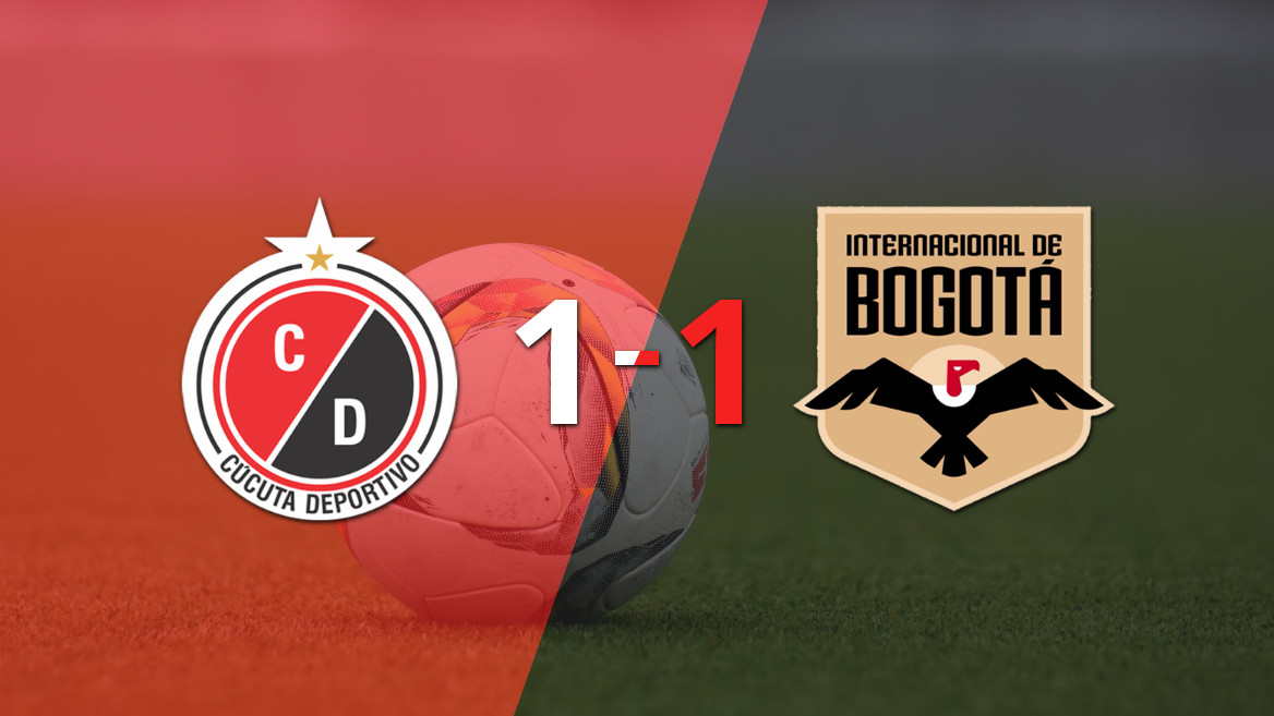 Cúcuta logró un empate en los últimos minutos ante Internacional de Bogotá