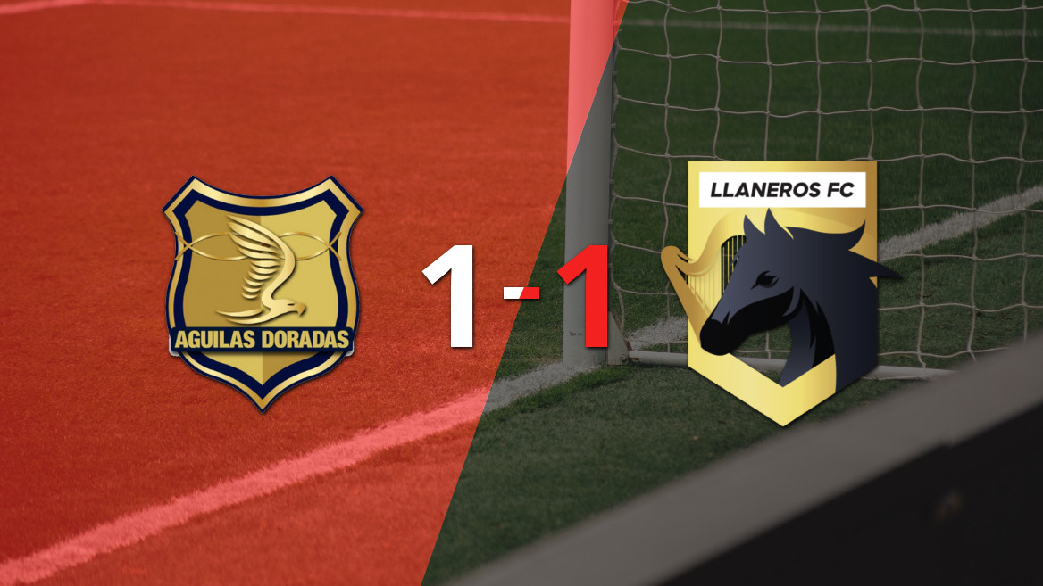 Empate entre Águilas Doradas Rionegro y Llaneros FC en el Cincuentenario