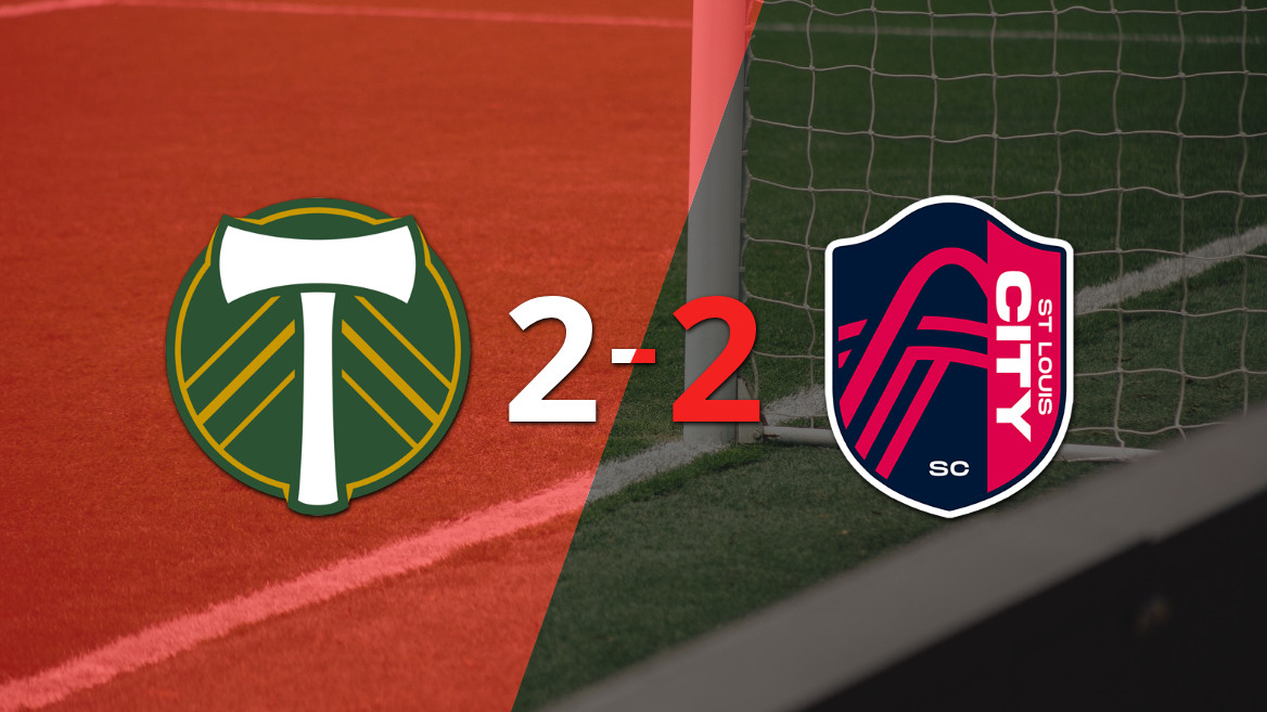Empate electrizante entre Portland Timbers y St. Louis City gracias a los dobles de Velde y Navarro