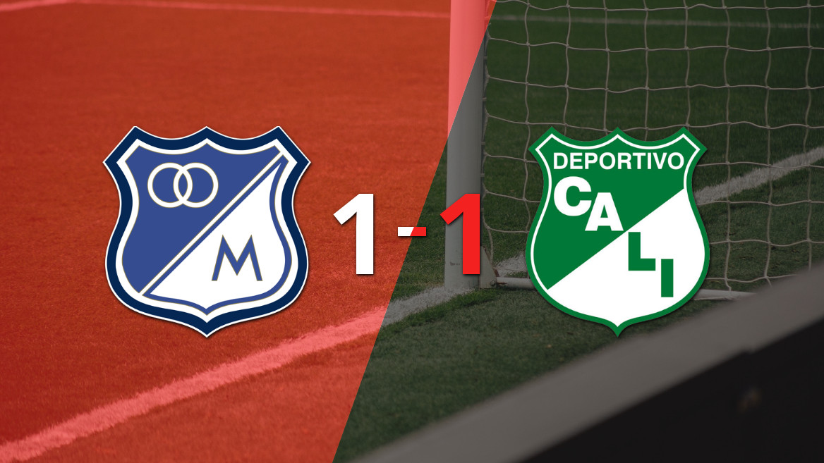 Millonarios y Deportivo Cali empatados en una emocionante noche de Clásico Añejo