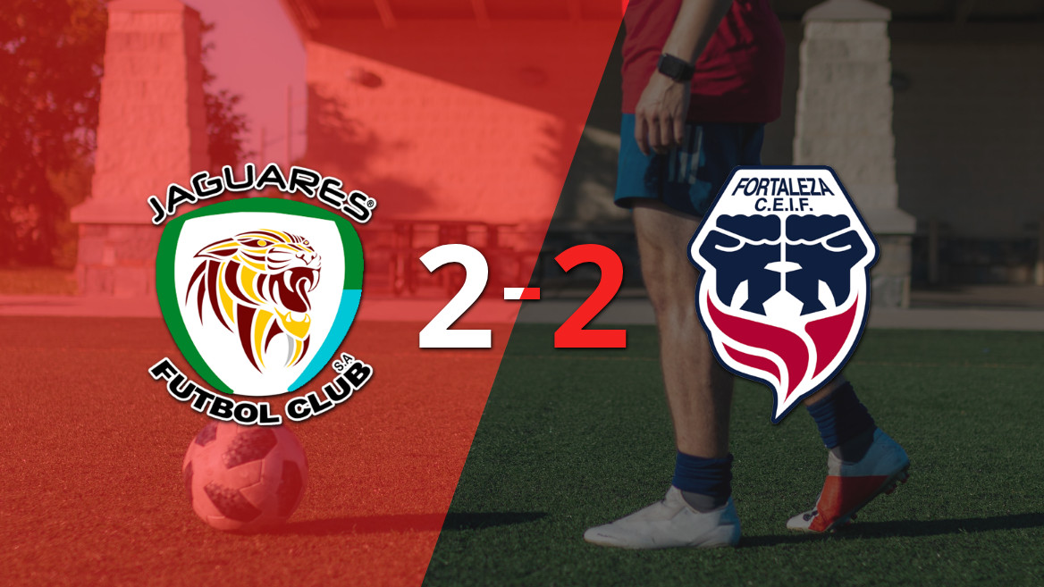 Fortaleza FC y Jaguares comparten puntos en emocionante empate a dos