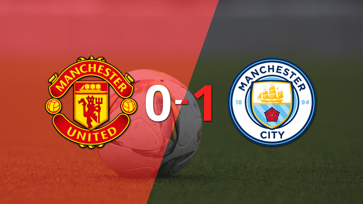 Manchester City se impone en el Derbi de Manchester al vencer 1-0 a Manchester United