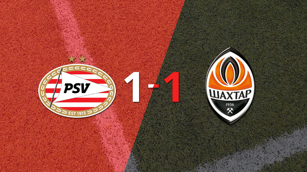 PSV y Shakhtar Donetsk sellan empate en Philips Stadion