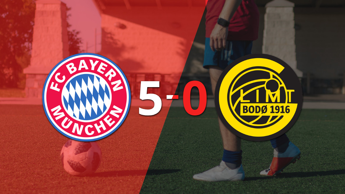 Bayern Múnich arrasa 5-0 a FK Bodo/Glimt con dos goles de Michael Olise